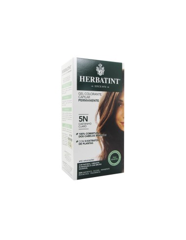 Herbatint Permanent Haarfarbe Gel 5N Hellbraun 150ml