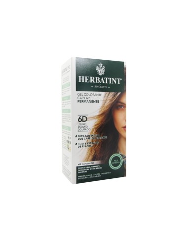 Herbatint Permanent Haarfarbe Gel 6D Dunkelblond Golden 150ml