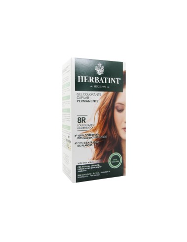 Herbatint Permanent Haarfarbe Gel 8R Light Copper Blonde 150ml