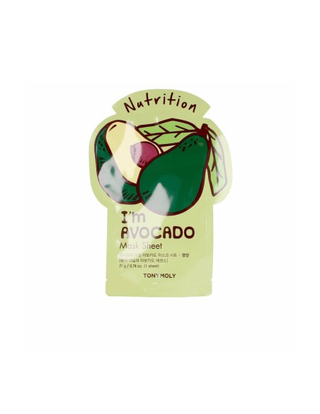 Tony Moly I'm Avocado Nourishing Mask Blatt 1uni Tony Moly I'm Avocado Nourishing Mask Blatt 1uni