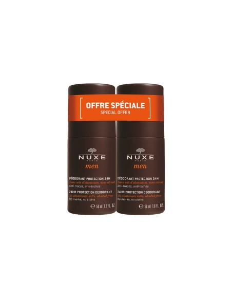 Nuxe Men 24hr Protection Deodorant 50mlx2