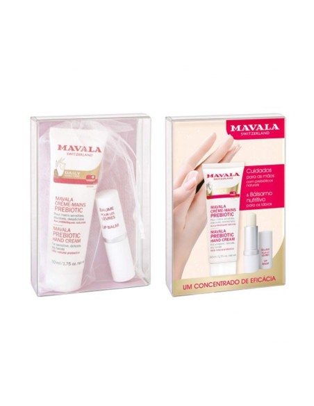 Mavala Duo Prebiotic Hand Cream 50ml and Lip Balm 4.5g Mavala Duo Prebiotic Hand Cream 50ml and Lip Balm 4.5g