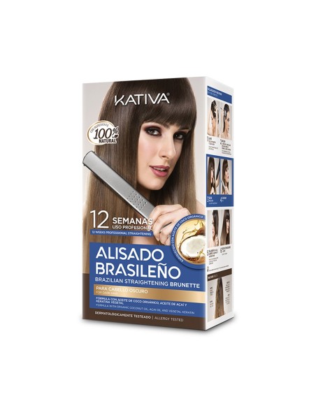 Kativa Brasilianisches Glättungsset Dunkles Haar