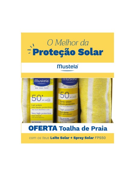 Mustela Pack Milch & Sonnenspray SPF50 & Strandtuch