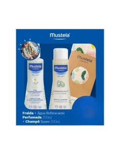 Mustela Kit Mustela Erfrischendes Parfümiertes Wasser 200ml + Mustela Sanftes Shampoo 200ml + Gratis Stoffwindel
