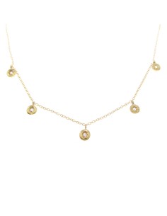 J & Rio Margot Halskette Silber Goldene Flecken