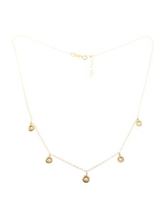 J & Rio Margot Halskette Silber Goldene Flecken 2