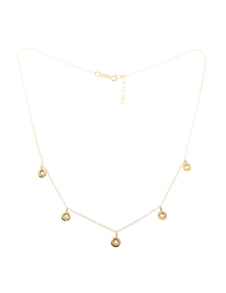 J & Rio Margot Halskette Silber Goldene Flecken