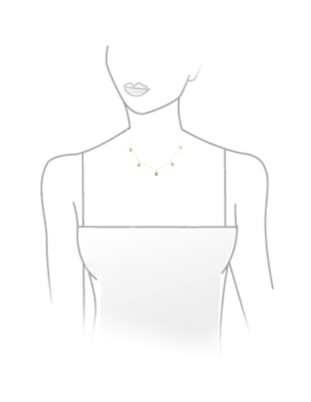 J & Rio Margot Halskette Silber Goldene Flecken