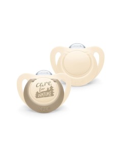 Nuk For Nature Silicone Soother Grey 6 to 18m x2