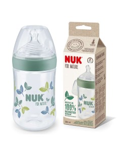 Nuk for Nature Bottle Silicone Teat M Green 260ml