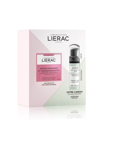 Lierac Coffret Supra Radiance Renewing Anti-Ox Gel-Cream 50ml und Reinigungsschaum 50ml