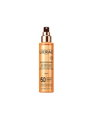 Lierac Sunismime Milch Schutz Anti-Aging Global SPF50 Körper 150ml