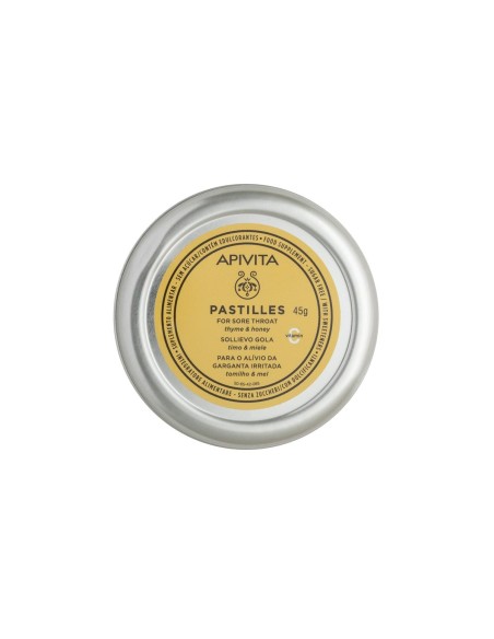 Apivita Pastilles for Sore Throat Thyme and Honey 45g