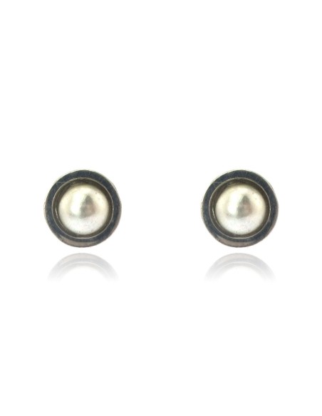 MRIO Classic Silber Perlenohrringe