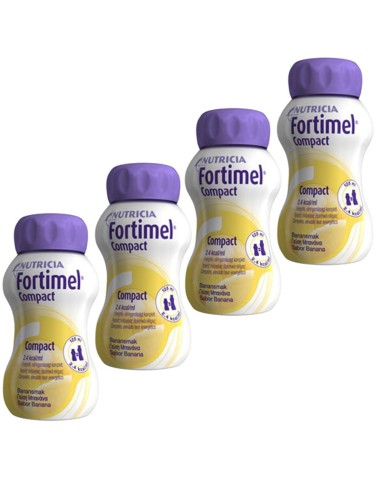 Fortimel Compact Hypercaloric Supplement Bananenpackung 4 x 125 ml