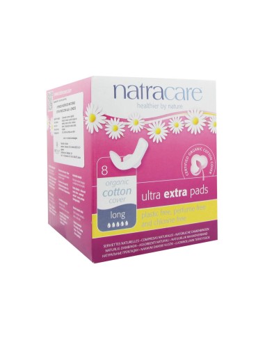 Natracare Extra Fine Natural Wipes mit Flügeln 8 Einheiten