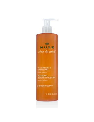 Nuxe Rêve de Miel Nourishing Cleansing Gel für Gesicht und Körper 400ml