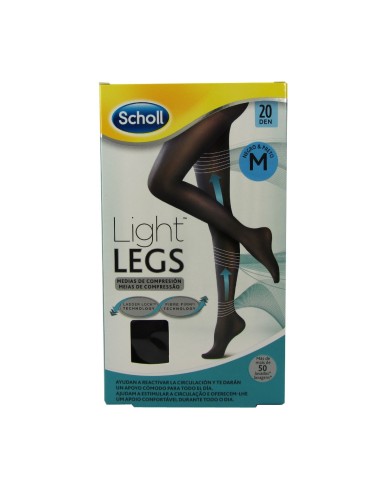 Scholl Light Legs Kompressionsstrumpfhose 20Den Black Medium