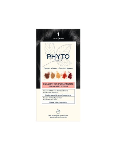 Phyto Color Permanent Färbung mit Gemüsepigmenten 1 Schwarz